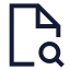 Filesearchcorner icon with stroke sharp style