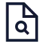 Filesearch icon with stroke sharp style