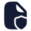 Filesecurity icon with solid rounded style