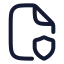 Filesecurity icon with stroke rounded style