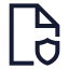 Filesecurity icon with stroke sharp style