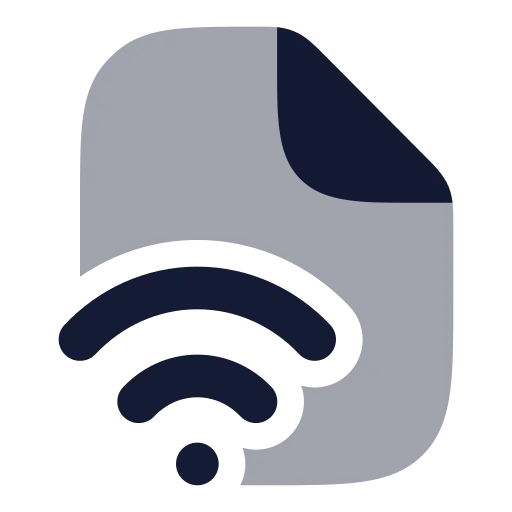File Signal Icon in Bulk Rounded style