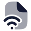 Filesignal icon with bulk rounded style