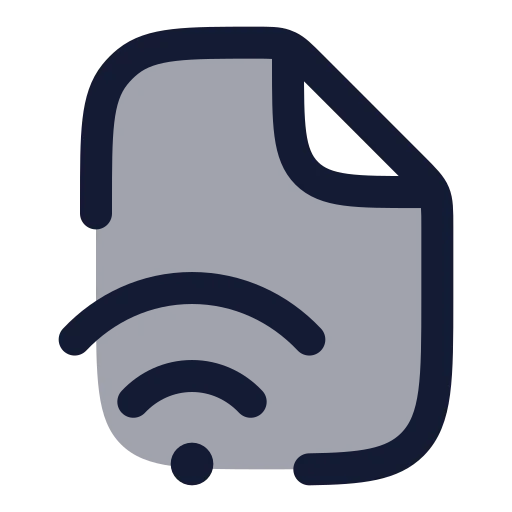 File Signal Icon in Duotone Rounded style