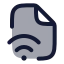 Filesignal icon with duotone rounded style