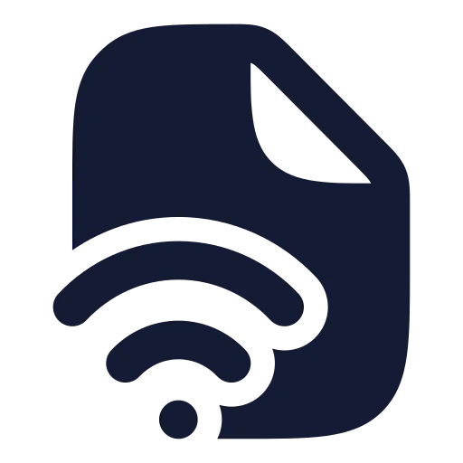 File Signal Icon in Solid Rounded style