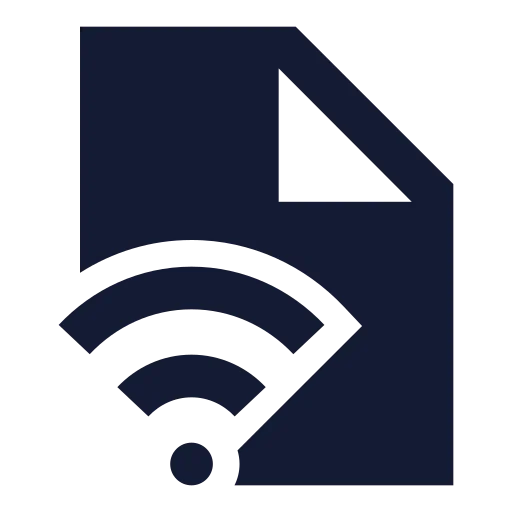 File Signal Icon in Solid Sharp style