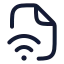 Filesignal icon with stroke rounded style