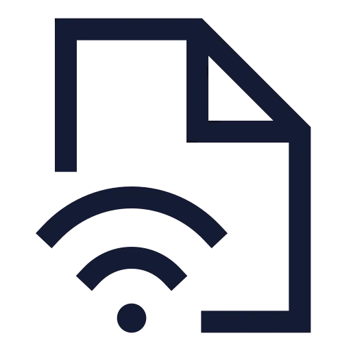 File Signal Icon in Stroke Sharp style