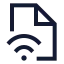 Filesignal icon with stroke sharp style