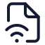 Filesignal icon with stroke standard style