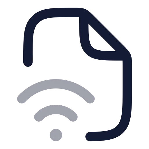 File Signal Icon in Twotone Rounded style