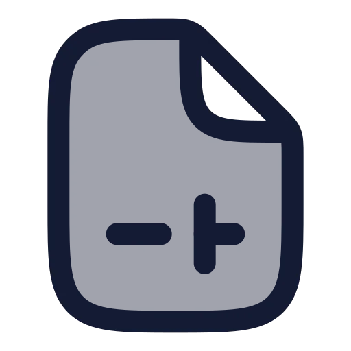 File Sliders Icon in Duotone Rounded style