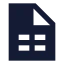 Filespreadsheet icon with solid sharp style