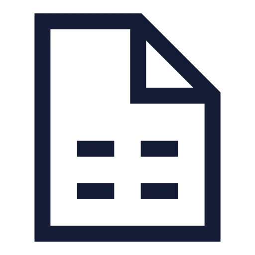 File Spreadsheet Icon in Stroke Sharp style