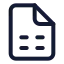 Filespreadsheet icon with stroke standard style
