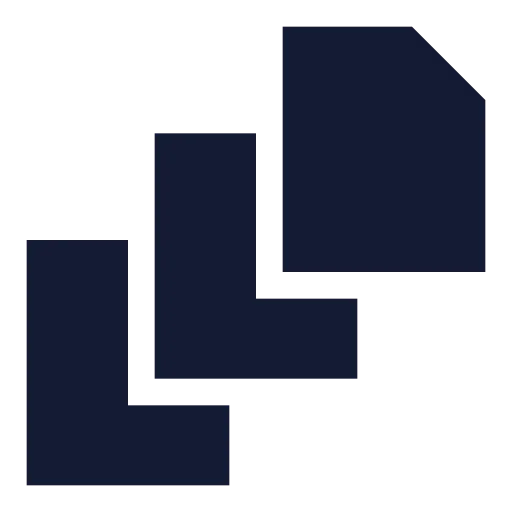 File Stack Icon in Solid Sharp style