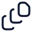 Filestack icon with stroke rounded style