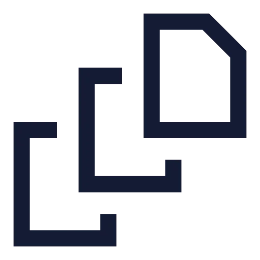 File Stack Icon in Stroke Sharp style