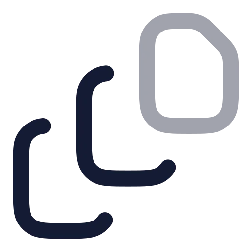 File Stack Icon in Twotone Rounded style
