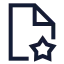 Filestar icon with stroke sharp style