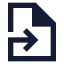 Filesymlink icon with solid sharp style
