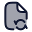 Filesync icon with duotone rounded style