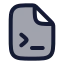 Fileterminal icon with duotone rounded style