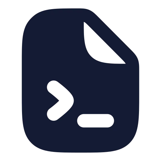 File Terminal Icon in Solid Rounded style