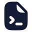 Fileterminal icon with solid rounded style