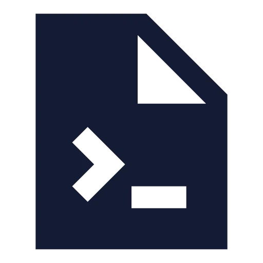 File Terminal Icon in Solid Sharp style