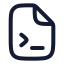 Fileterminal icon with stroke rounded style