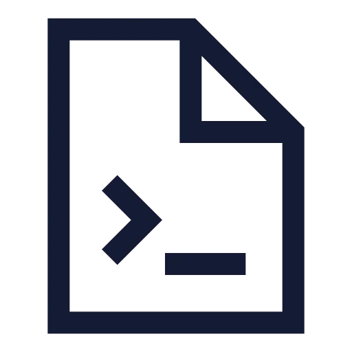 File Terminal Icon in Stroke Sharp style