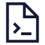 Fileterminal icon with stroke sharp style