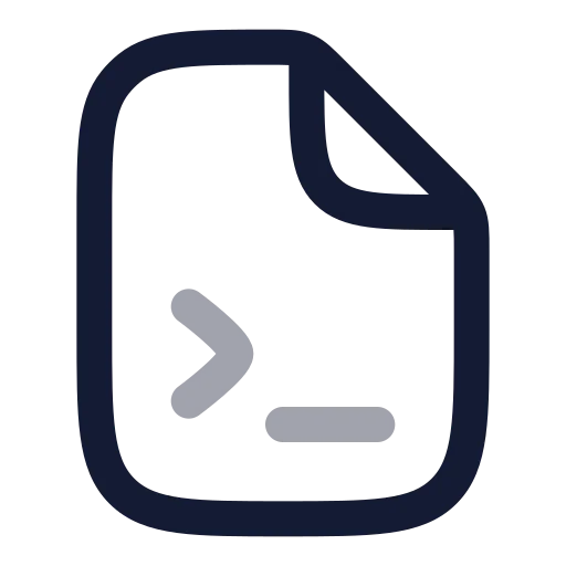 File Terminal Icon in Twotone Rounded style