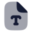 Filetype icon with bulk rounded style