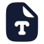 Filetype icon with solid rounded style