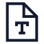 Filetype icon with stroke sharp style