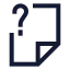 Fileunknown icon with stroke sharp style