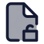 Fileunlocked icon with duotone standard style