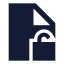 Fileunlocked icon with solid sharp style