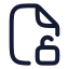Fileunlocked icon with stroke rounded style