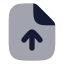 Fileup icon with bulk rounded style