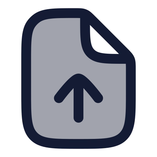 File Up Icon in Duotone Rounded style