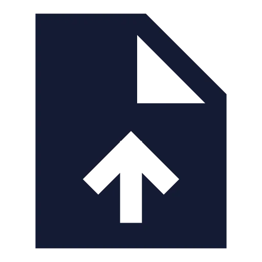 File Up Icon in Solid Sharp style