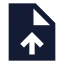 Fileup icon with solid sharp style