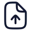 Fileup icon with stroke rounded style
