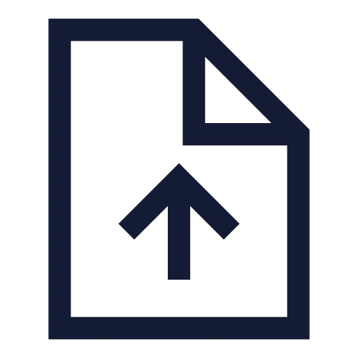 File Up Icon in Stroke Sharp style