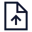 Fileup icon with stroke sharp style