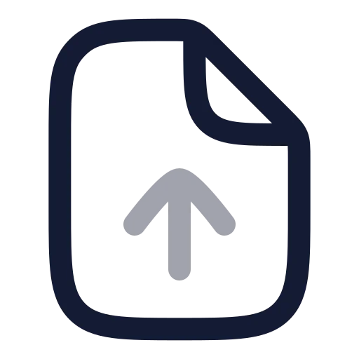 File Up Icon in Twotone Rounded style
